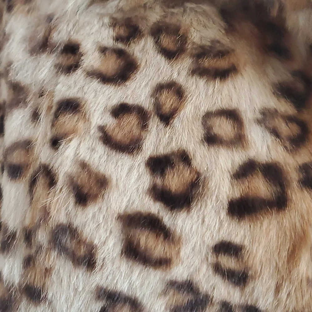 Leopard Rabbit Fur Coat - Picture 2 of 8